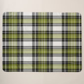 Couverture Sherpa Plat vert olive et noir (Devant (Horizontal))
