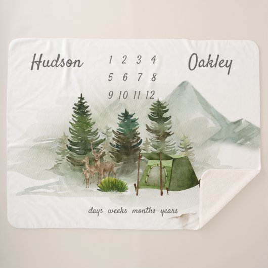 Couverture Sherpa Plein air Camping Aventure Twins Jalon (Devant (Horizontal))