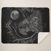 Couverture Sherpa Pleine lune de faucon (Devant (Horizontal))