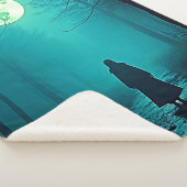 Couverture Sherpa Pleine lune éffrayante Conception nocturne (3/4)