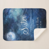 Couverture Sherpa Pleine lune lunaire du ciel à la citation coeur so (Devant (Horizontal))