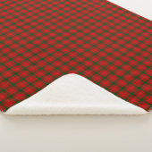 Couverture Sherpa Pli vert rouge tartan MacQuarrie (3/4)