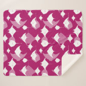 Couverture Sherpa Plongée sous-marine Raspberry rose et blanc (Devant (Horizontal))