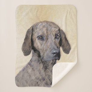 Couverture Sherpa Plott Peinture - Cute Original Chien Art