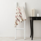 Couverture Sherpa Plumes Brown roses (En situation)