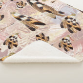 Couverture Sherpa Plumes de Pélican Brun ou de Faucon (3/4)