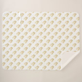 Couverture Sherpa Plumes d'or (Devant (Horizontal))