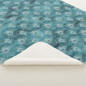 Couverture Sherpa Plumes Turquoises de Glam Peacock (3/4)