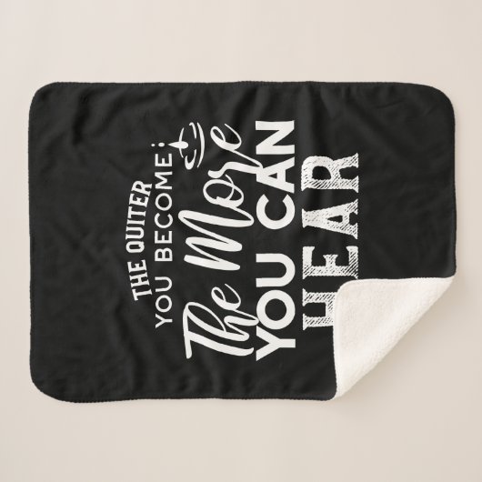 Couverture Sherpa Plus Vous Devenez Calme, Plus Vous Pouvez Entendre (Devant (Horizontal))