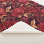 Couverture Sherpa Plutôt profonds pivoines rouges (3/4)