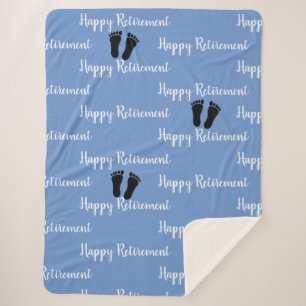 Couverture Sherpa Podiatriste Pieds Motif bleu