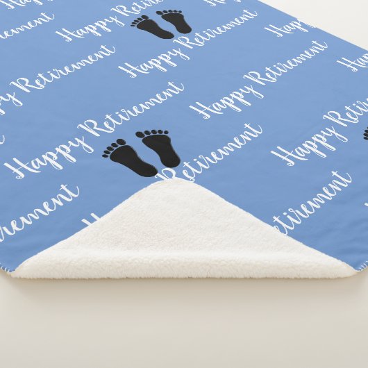 Couverture Sherpa Podiatriste Pieds Motif bleu (3/4)