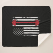 Couverture Sherpa Poids Lifting Flat Cadeaux Entraînement, Amateur D (Devant (Horizontal))