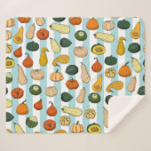 Couverture Sherpa Poignées à la main, rayées arrière - plan sans cou (Devant (Horizontal))