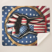 Couverture Sherpa "Poing de la liberté" (Devant (Horizontal))