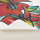 Couverture Sherpa Poinsettia Sherpa Blanmédium (3/4)