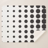 Couverture Sherpa Point motif demi-ton moderne rétro (Devant (Horizontal))