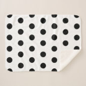 Couverture Sherpa Point Polka noir et blanc (Devant (Horizontal))
