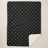 Couverture Sherpa Point Polka noir et blanc (Devant)