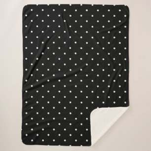 Couverture Sherpa Point Polka noir et blanc