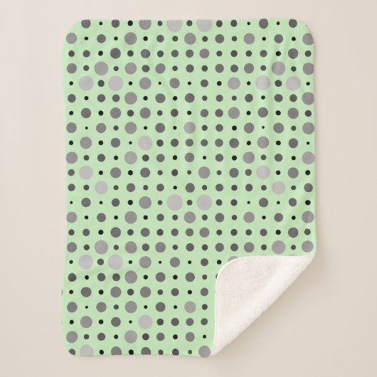 Couverture Sherpa Pointe Polka 01.Gris Lgreen BG (Devant)