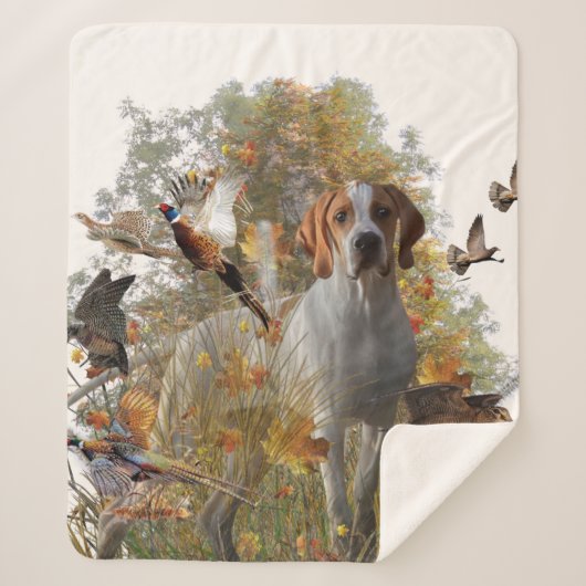 Couverture Sherpa Pointeur Anglais Blanche polaire (Devant)
