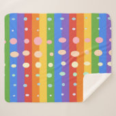 COUVERTURE SHERPA POINTS ARC-EN-CIEL RAYÉS (Devant (Horizontal))