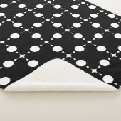 Couverture Sherpa Points blancs, Motif à pois, Points, À pois (3/4)