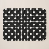 Couverture Sherpa Points blancs, Motif à pois, Points, À pois (Devant (Horizontal))