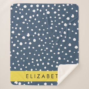 Couverture Sherpa Points Dalmatiens Bleus De La Marine, Spots, Dotés