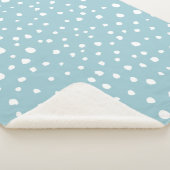 Couverture Sherpa Points Dalmatiens Bleus, Points Dalmatiens, Impres (3/4)