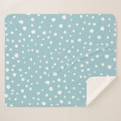 Couverture Sherpa Points Dalmatiens Bleus, Points Dalmatiens, Impres (Devant (Horizontal))