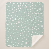 Couverture Sherpa Points Dalmatiens verts, Points Dalmatiens, Pots D (Devant)