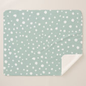 Couverture Sherpa Points Dalmatiens verts, Points Dalmatiens, Pots D (Devant (Horizontal))