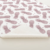 Couverture Sherpa Points d'or rose Ananas (3/4)