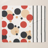 Couverture Sherpa Points et rayures de pêche rouge noir (Devant (Horizontal))