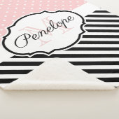 Couverture Sherpa Points mignons et bandes (3/4)