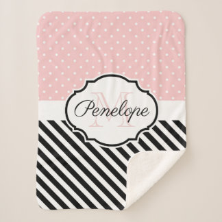 Couverture Sherpa Points mignons et bandes