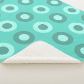 Couverture Sherpa Points MiSiècle Rétro Turquoise (3/4)