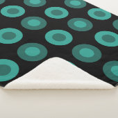 Couverture Sherpa Points MiSiècle Rétro Turquoise noir (3/4)