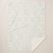 Couverture Sherpa Points Ocean Blue Gold (Devant)