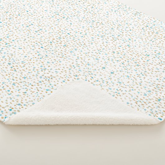 Couverture Sherpa Points Ocean Blue Gold (3/4)