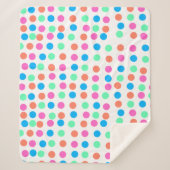 Couverture Sherpa Points Pastel Printemps (Devant)
