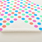 Couverture Sherpa Points Pastel Printemps (3/4)