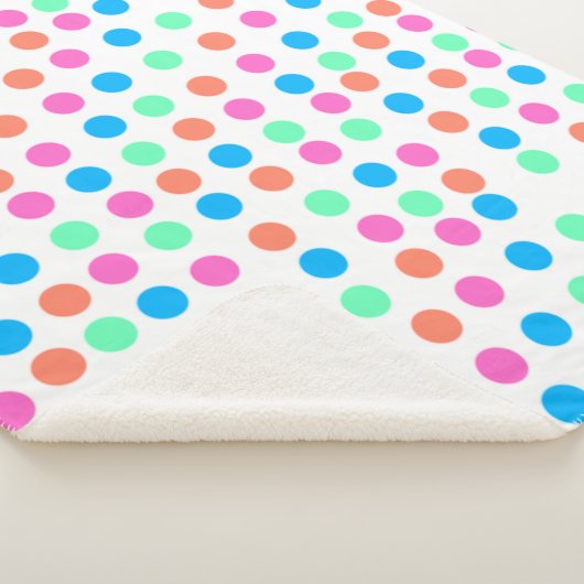Couverture Sherpa Points Pastel Printemps (3/4)