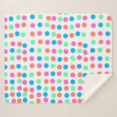 Couverture Sherpa Points Pastel Printemps (Devant (Horizontal))