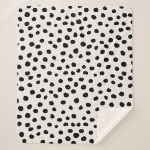 Couverture Sherpa Points posters de animaux Noir Et Blanc Dalmatie