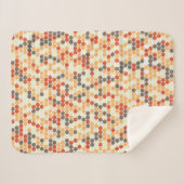 Couverture Sherpa Points rétro orange (Devant (Horizontal))