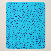 Couverture Sherpa Pois à deux tons bleus (Devant)
