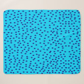 Couverture Sherpa Pois à deux tons bleus (Devant (Horizontal))